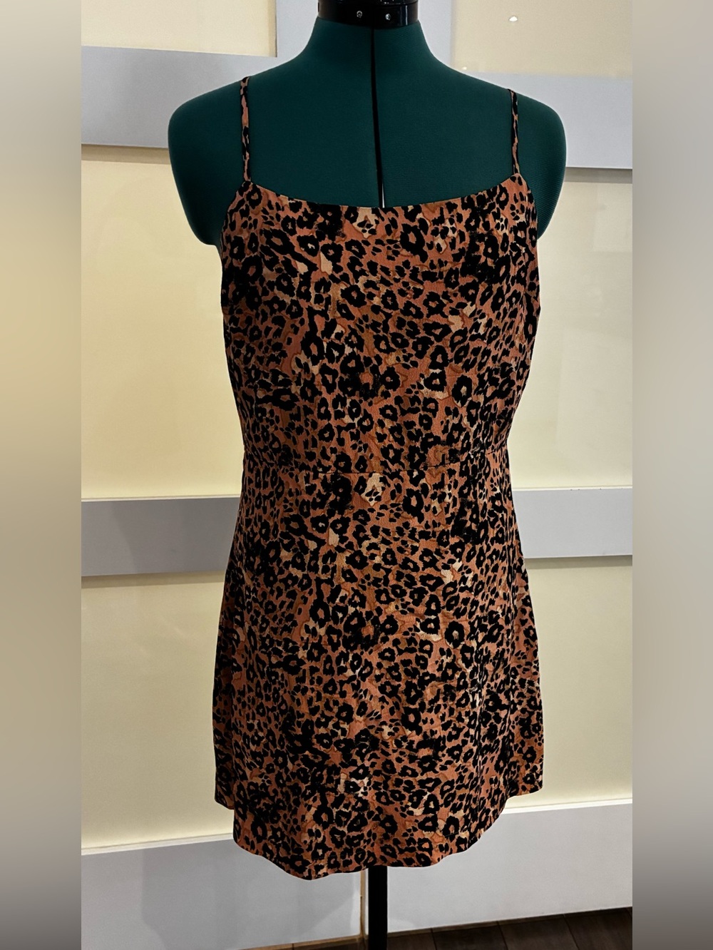 Wilfred Leopard-Print Mini Dress Size 8